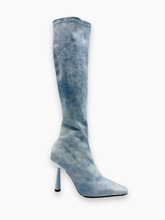 Stivali Alti Rosie In Denim Chiaro - Blu | dBlank