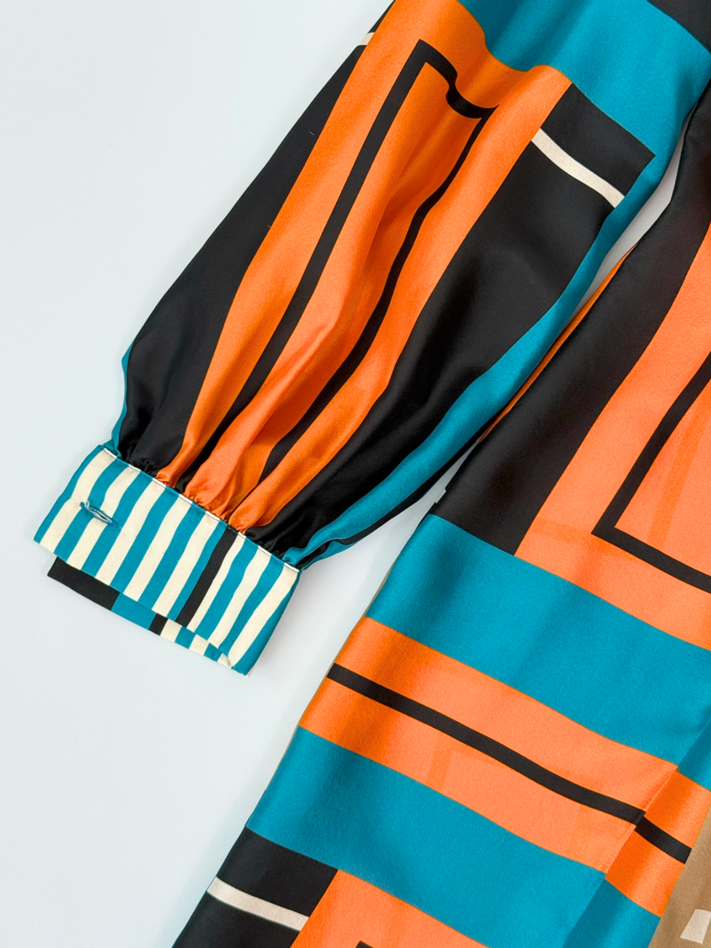 Vestito Multicolor Con Stampa Geometrica