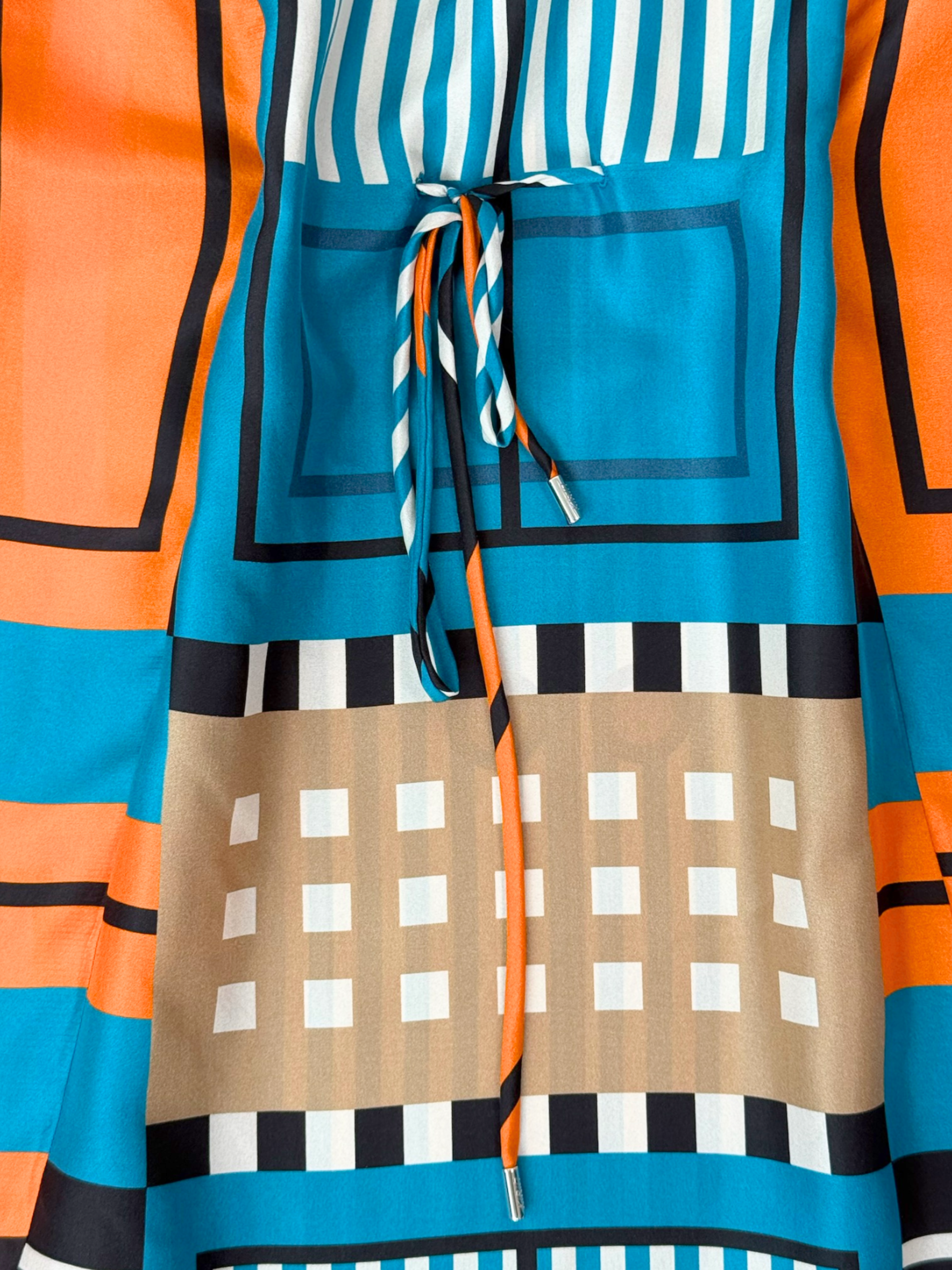 Vestito Multicolor Con Stampa Geometrica