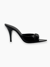 Honorine Black Patent Leather Sandal with Bow -  | dBlank