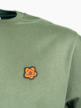 T-Shirt Ricamo Boke Flower Verde - VERDE MILITARE | Qlhype