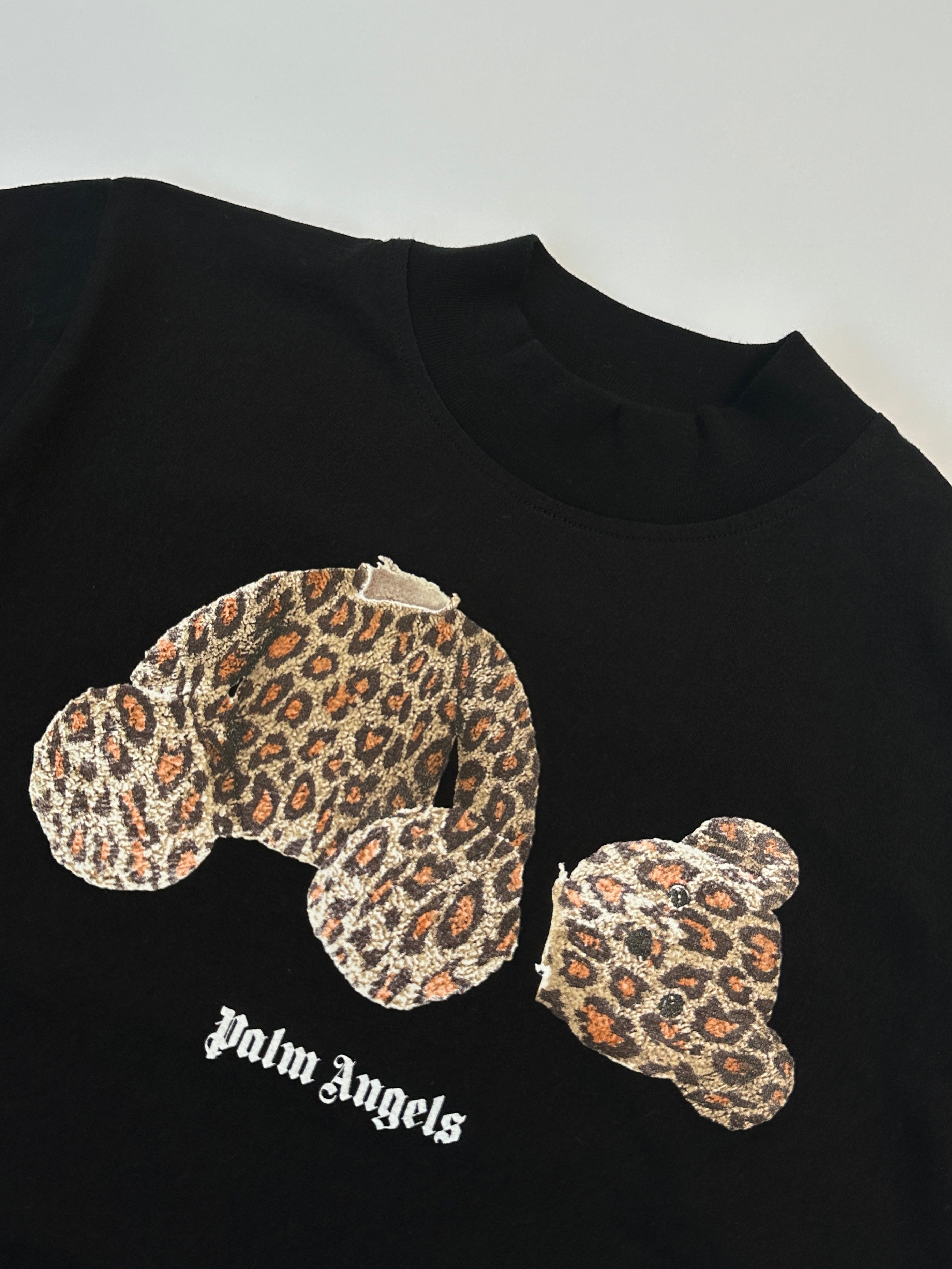 Cropped Leopard Broken Bear T-Shirt