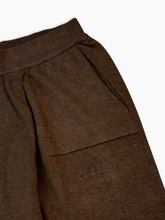 Dark Brown Knit Cargo Pants -  | dBlank
