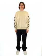 Felpa Beige Pixel Diag Skate Crewmeck - Beige | dBlank