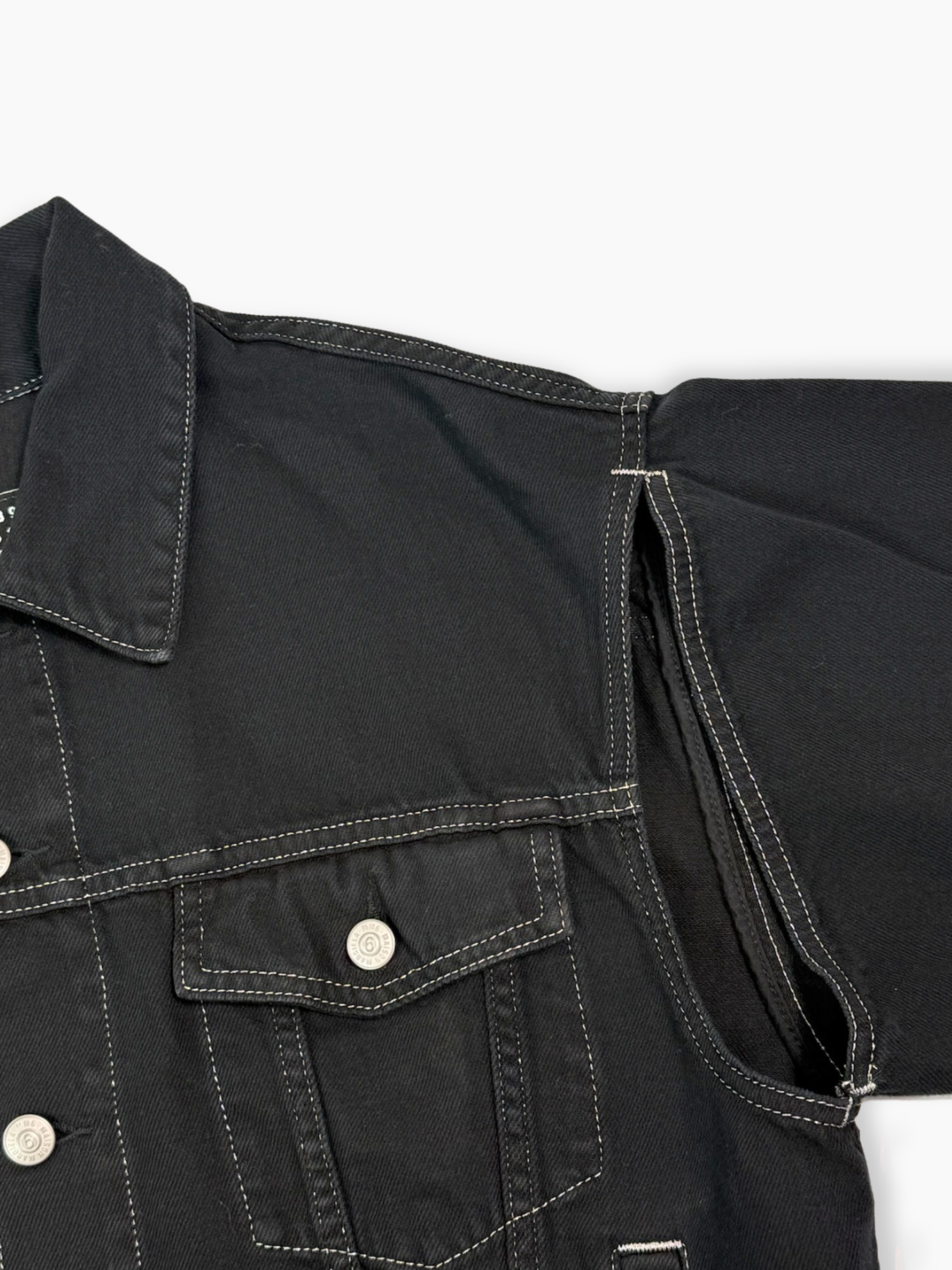 Giacca Nera In Denim