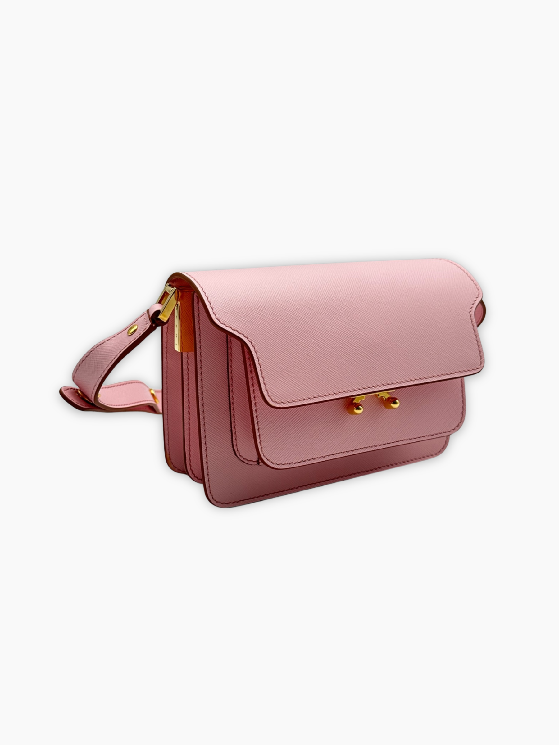 Borsa Trunk In Pelle Saffiano Rosa