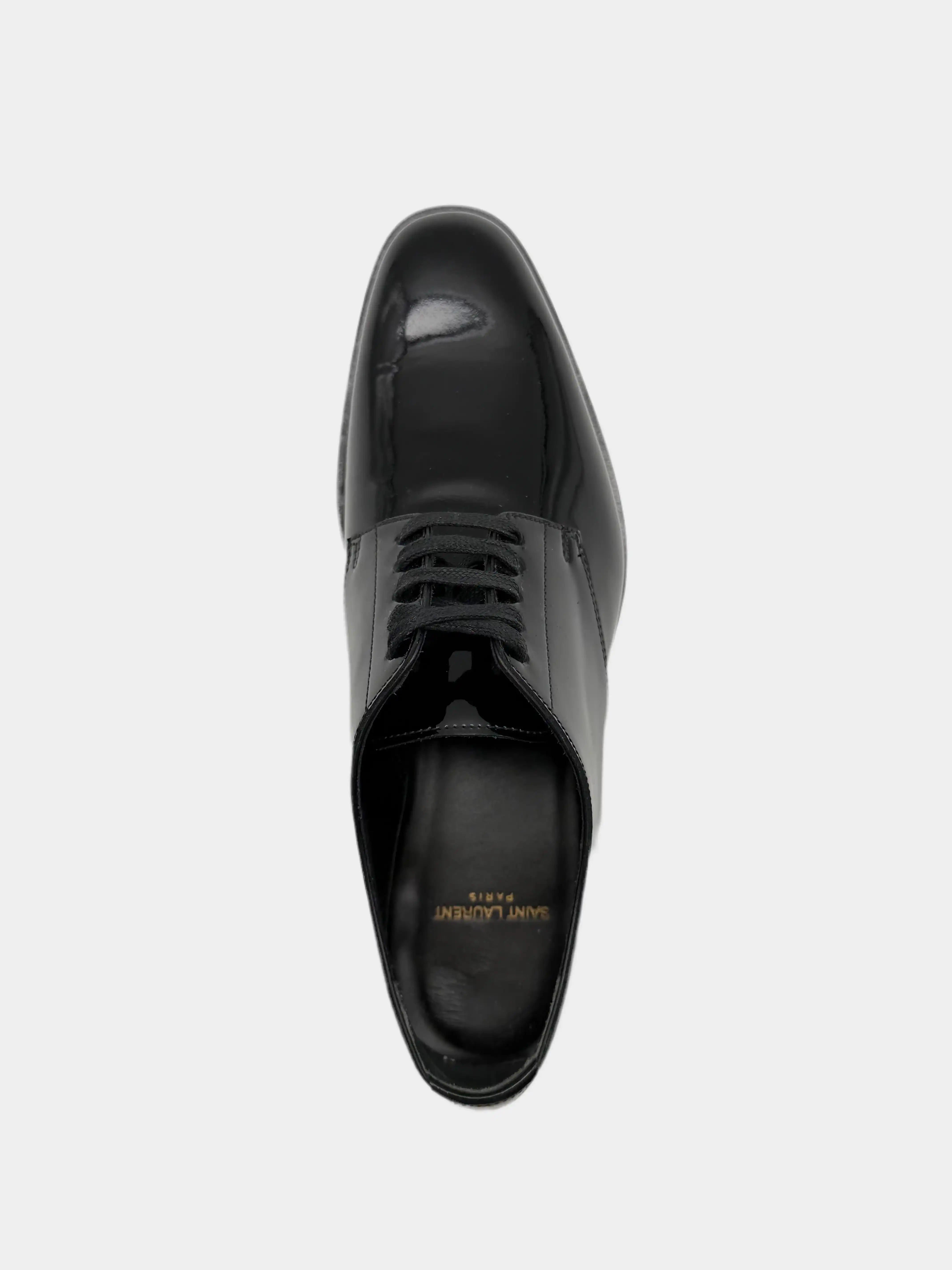 Black Patent Lace-Ups
