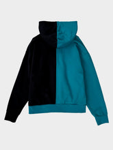 Two-Tone Petrol Green and Black Hoodie -  | dBlank