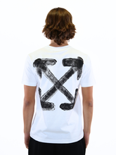 T-shirt Bianca Con Stampa Frecce Spray Arrow Slim - Bianco | dBlank