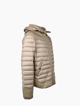 Giubbino Beige Con Cappuccio Imbottito In Piuma -  | Qlhype