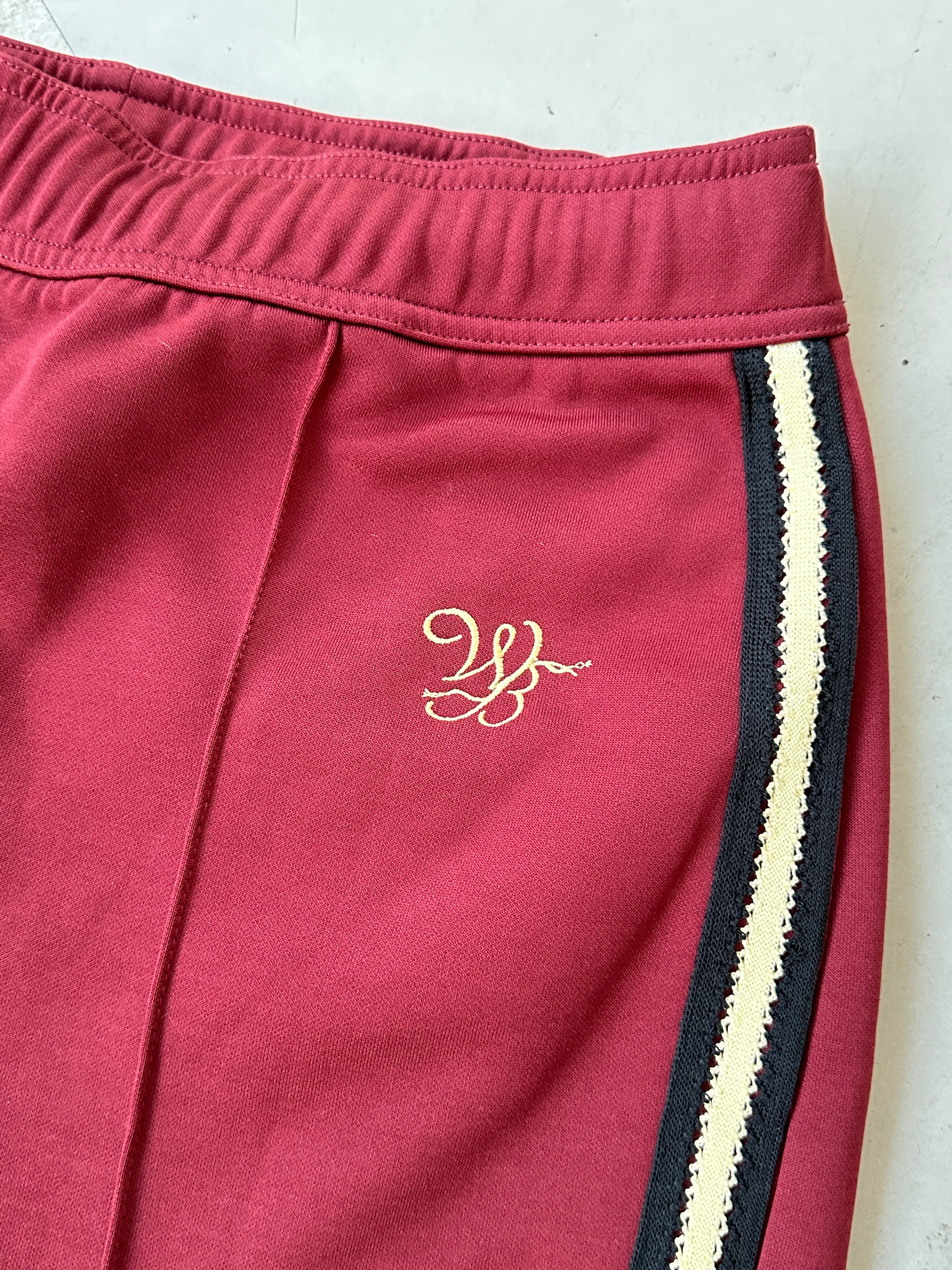 Burgundy Track Pants