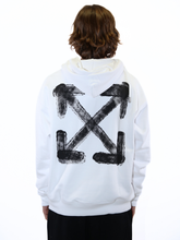 Felpa Bianca Spray Arrow Skate Hoodie - Bianco | dBlank