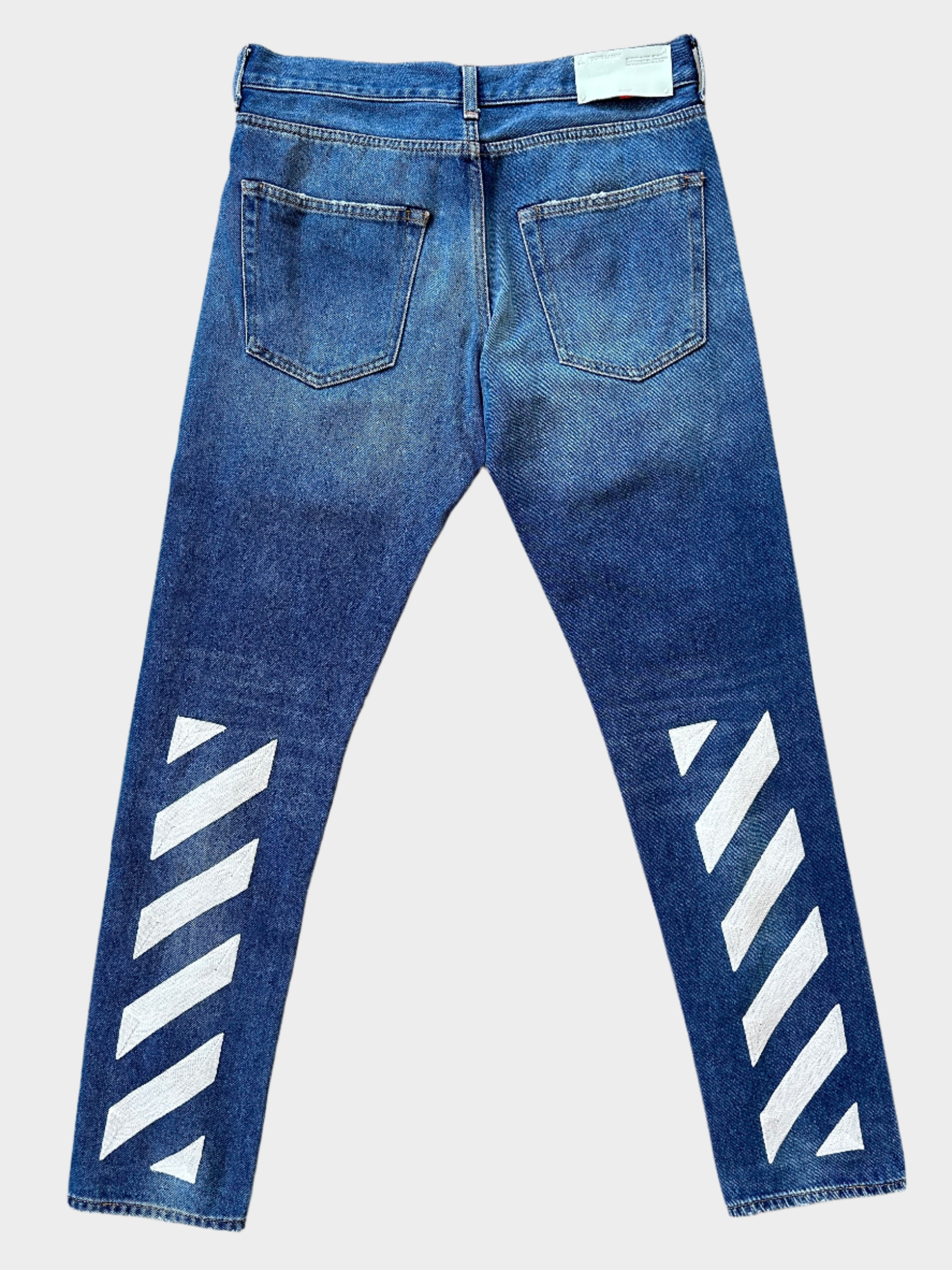 Diagonal Print Jeans