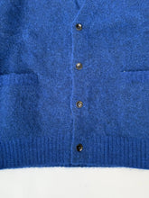 Cardigan Blu In Lana Spazzolata -  | dBlank