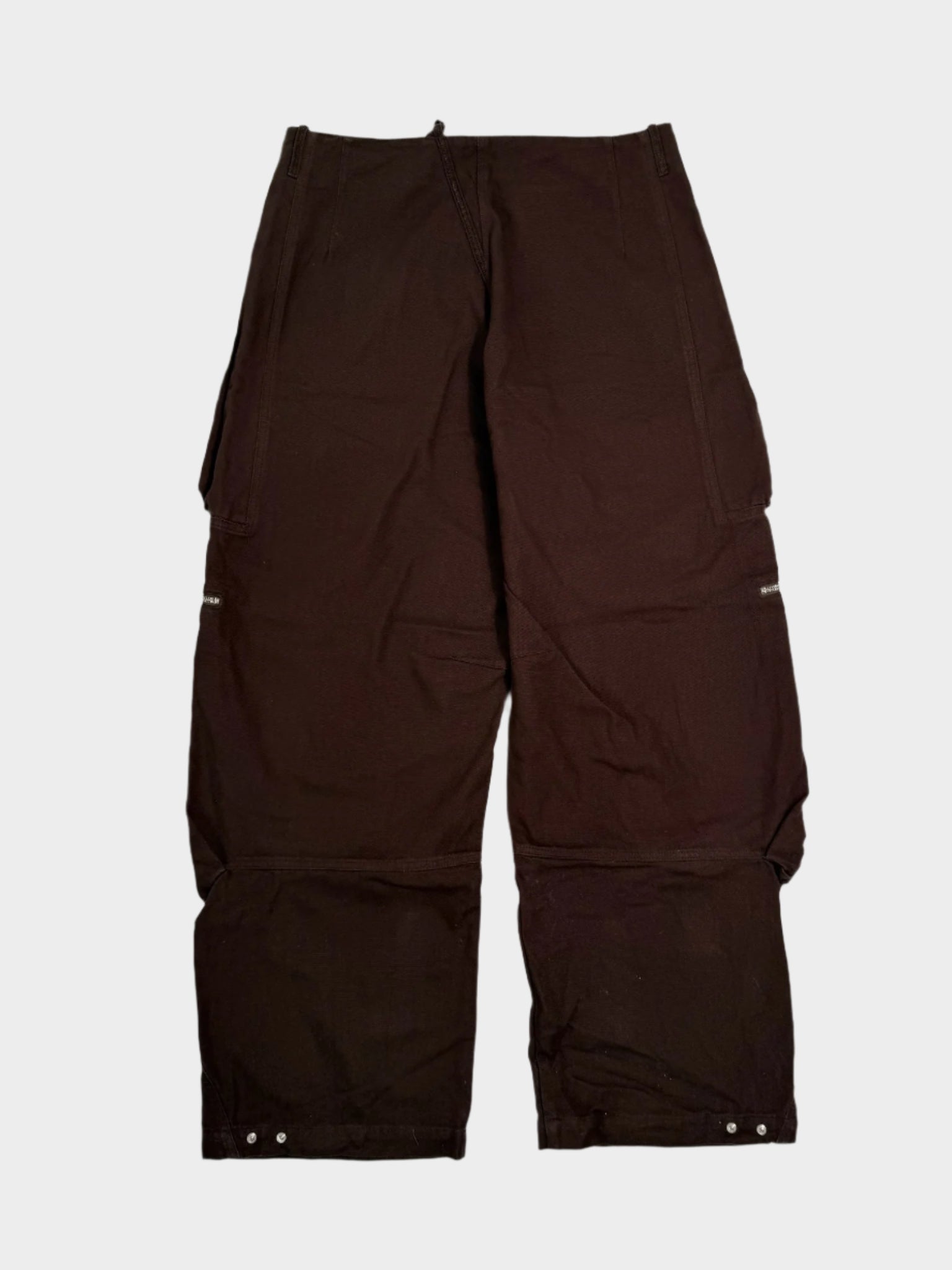 Pantaloni Cargo Marroni Jacquemus Con Tasche E Zip Decorative