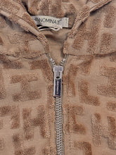 Brown Zip-Up Terry Hoodie -  | dBlank