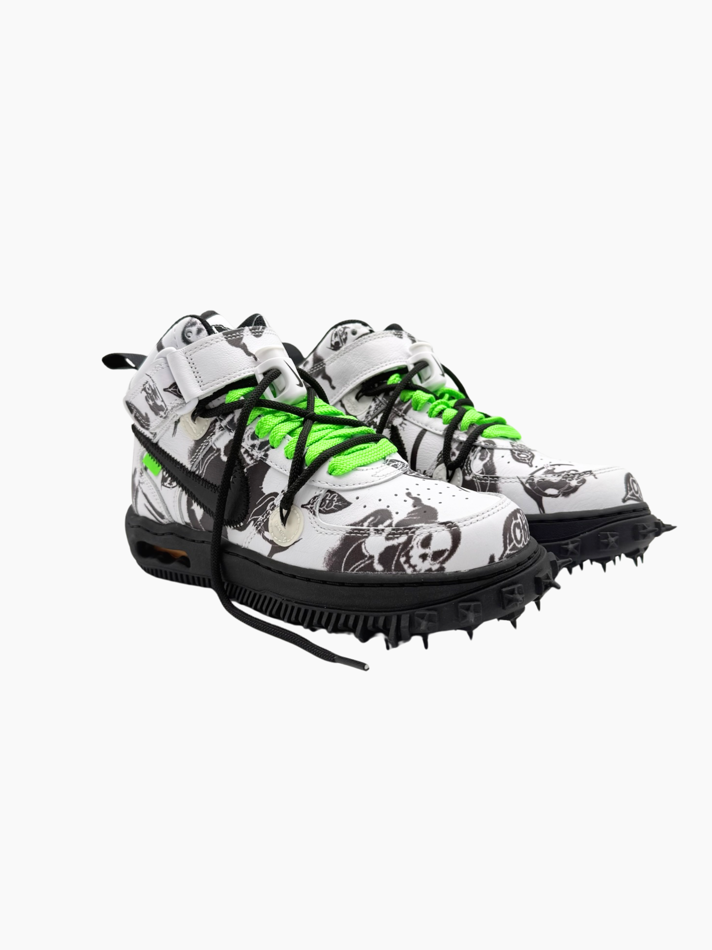 Sneakers Air Force 1 Mid Graffiti Bianche E Nere