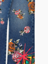 Jeans Blu Con Ricami Floreali - Blu | dBlank