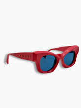 Occhiali Da Sole Rosa Cat-Eye Oversize - Rosso | dBlank