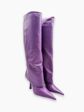 Stivale Viola In Pelle Con Punta A Lancia -  | dBlank