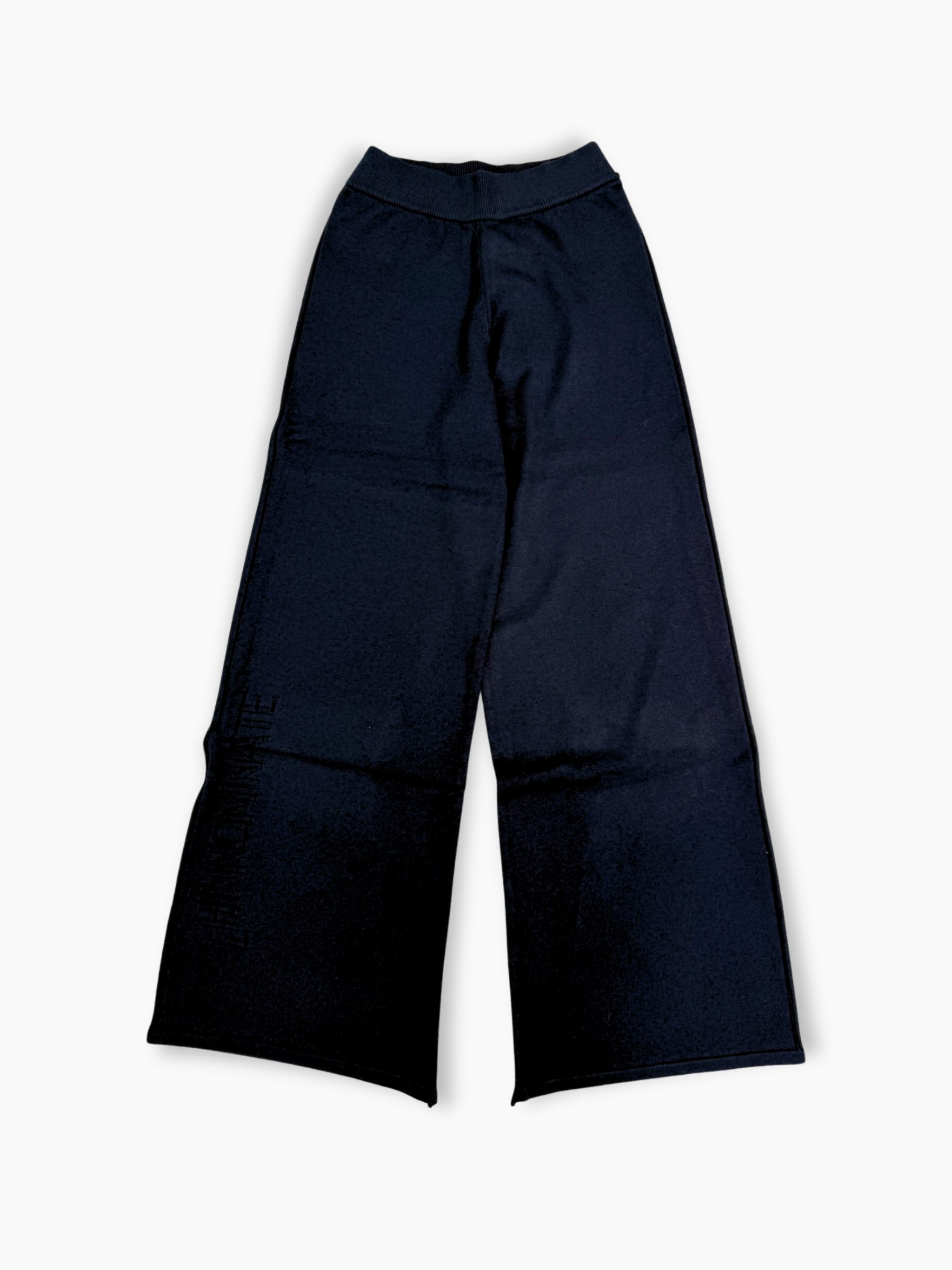 Pantaloni A Palazzo In Maglia Blu