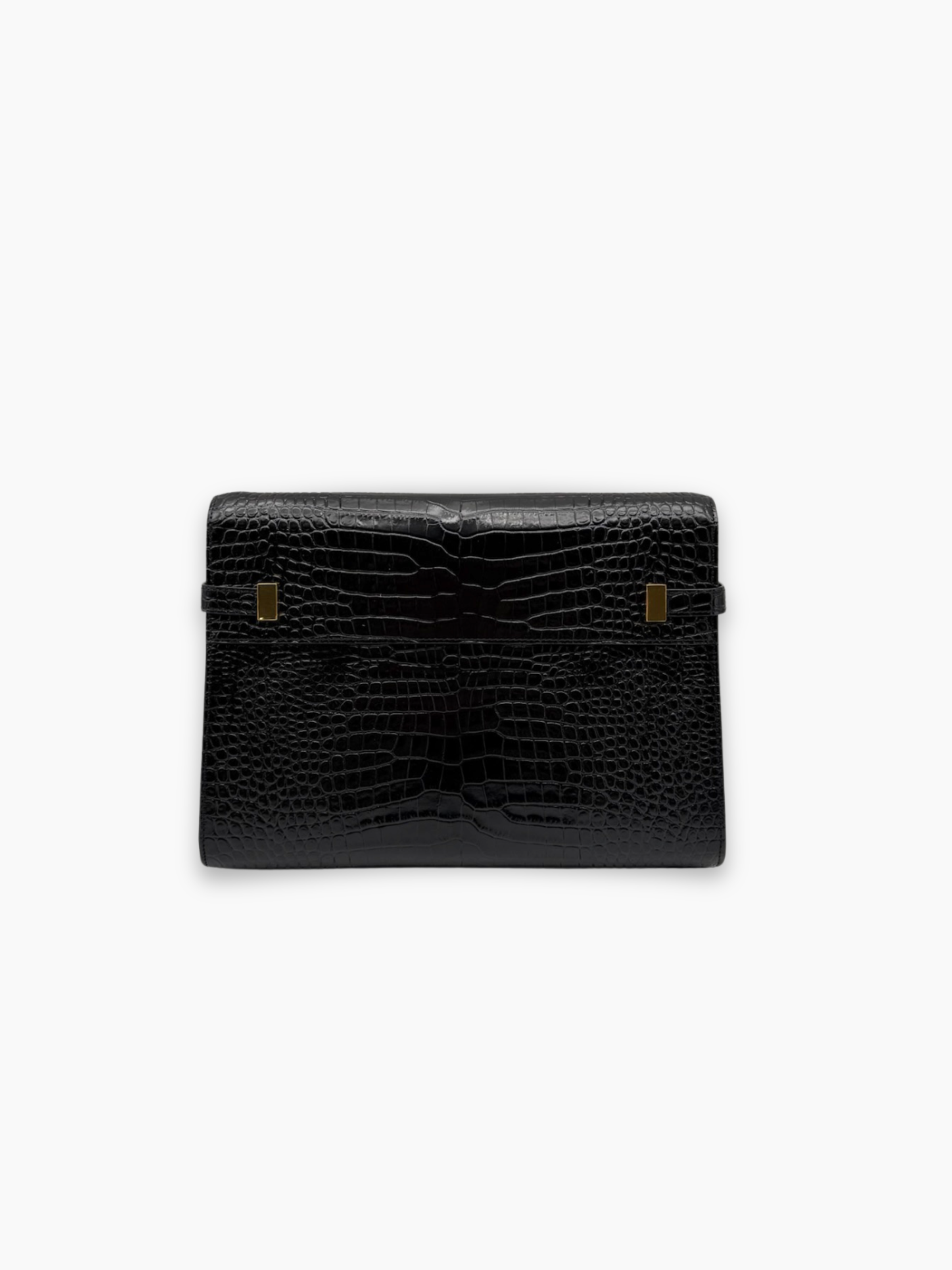 Borsa Manhattan In Pelle Nera Cocco