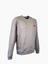 Felpa Ricamo Boke Flower Grigia - GRIGIO | Qlhype