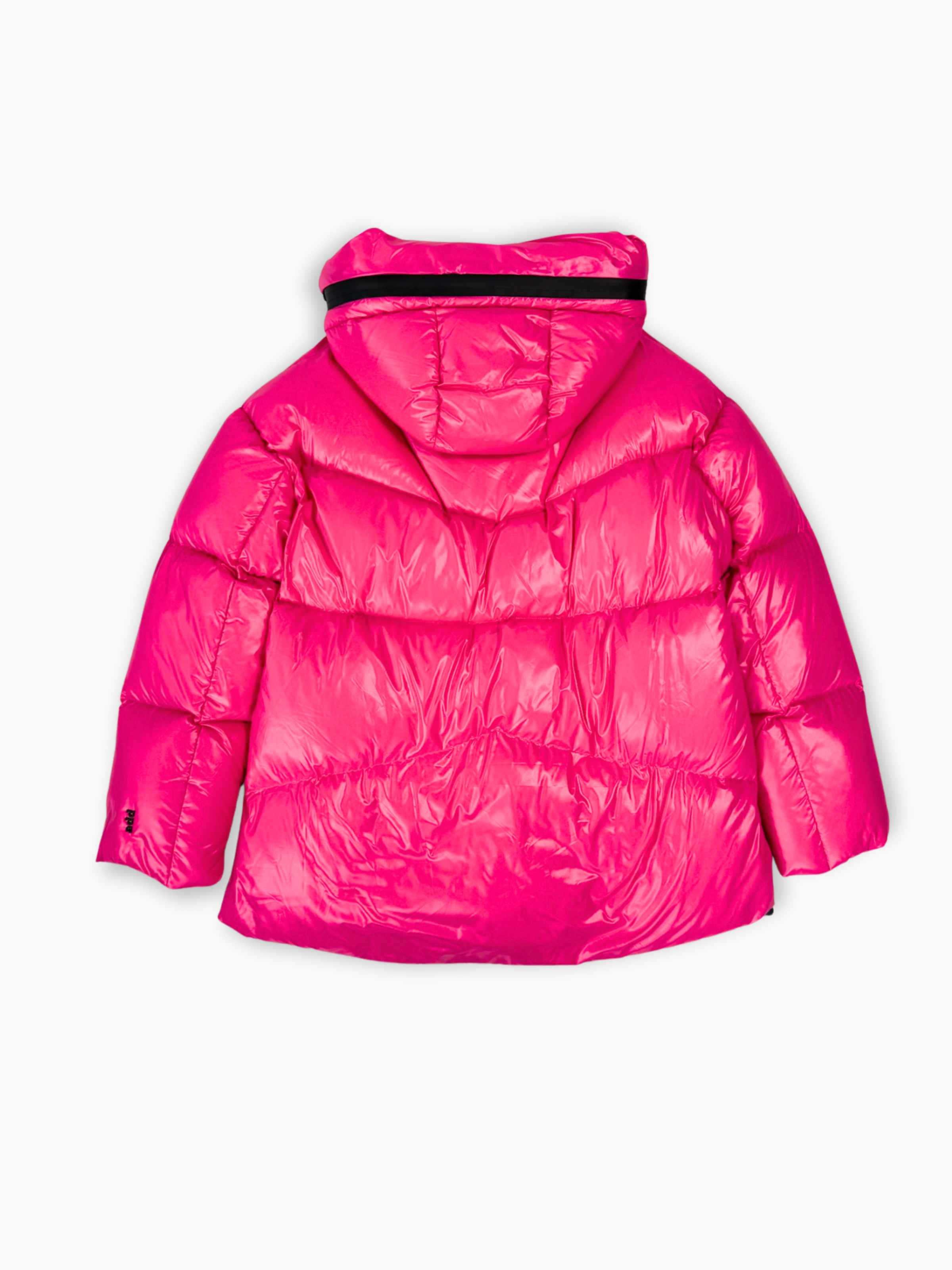 Piumino Corto Fucsia e Interno Arancione