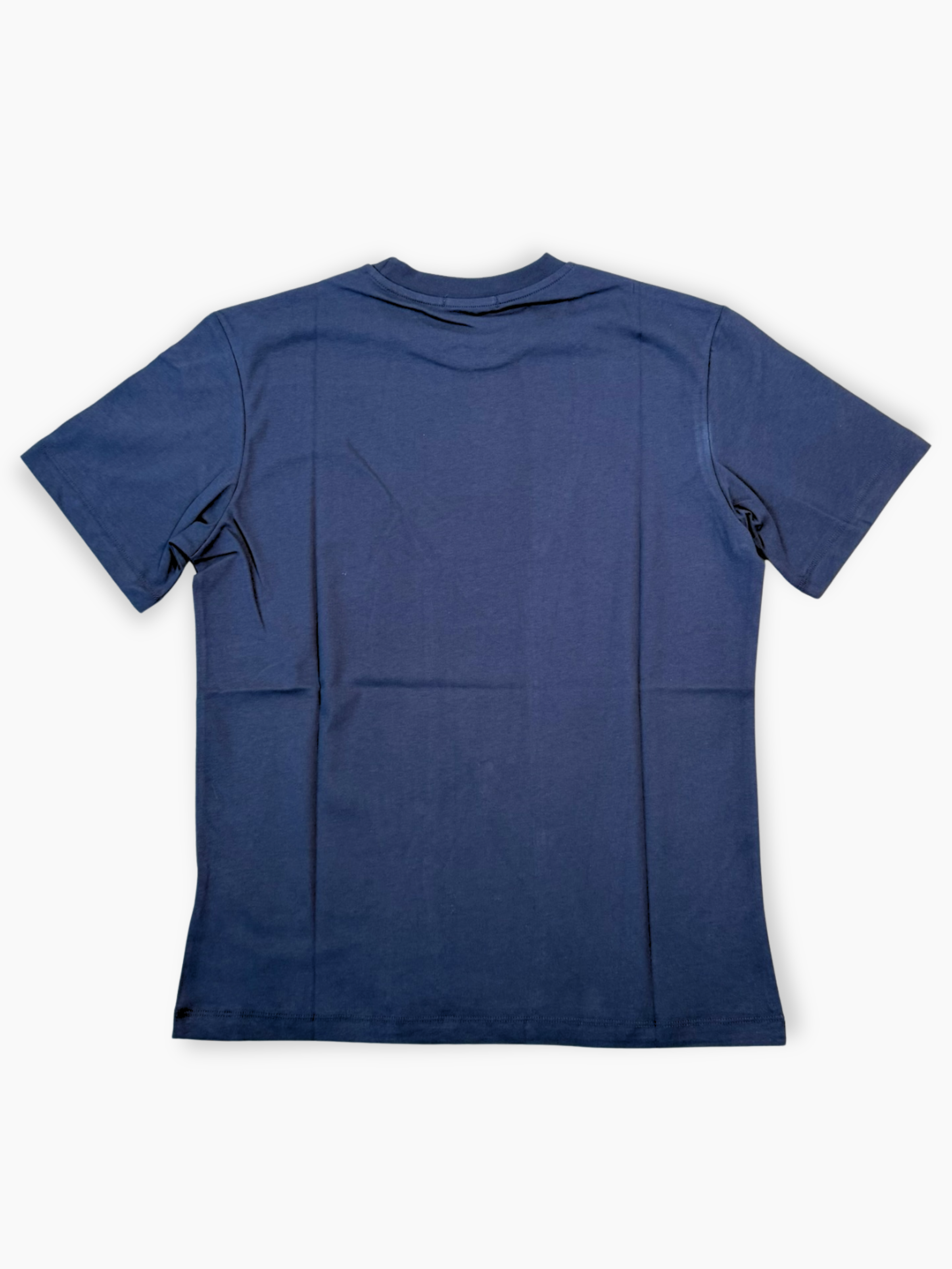 T-shirt Blu In Jersey Con Stampa Frontale
