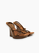 Sandalo Con Zeppa Marrone E Fascette -  | dBlank