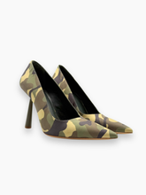 Camouflage Fabric Pumps With Stiletto Heel -  | dBlank