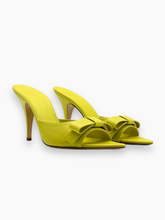 Yellow Leather Sandals with Bow -  | dBlank