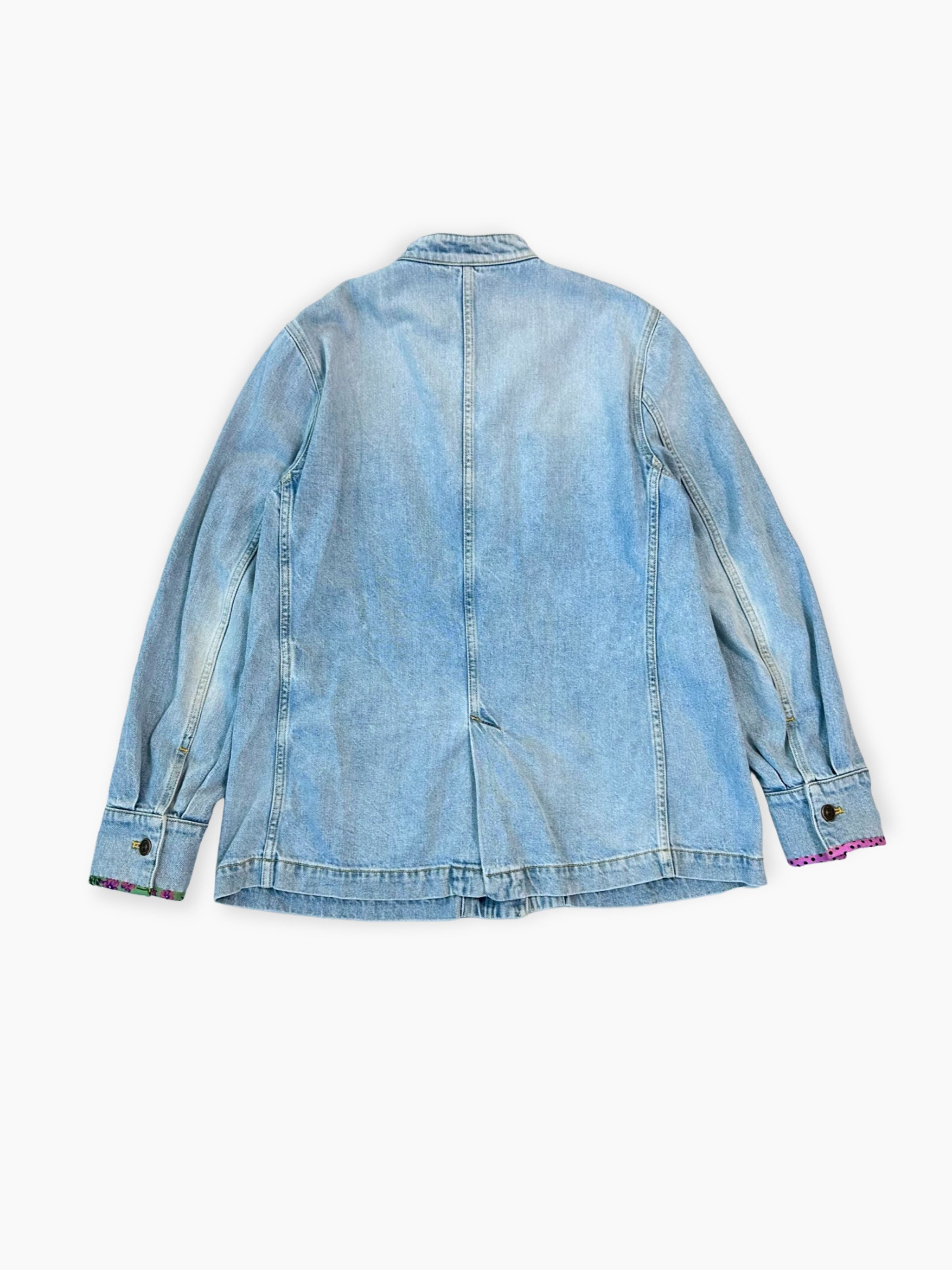 Denim Jacket With Embroidered Details