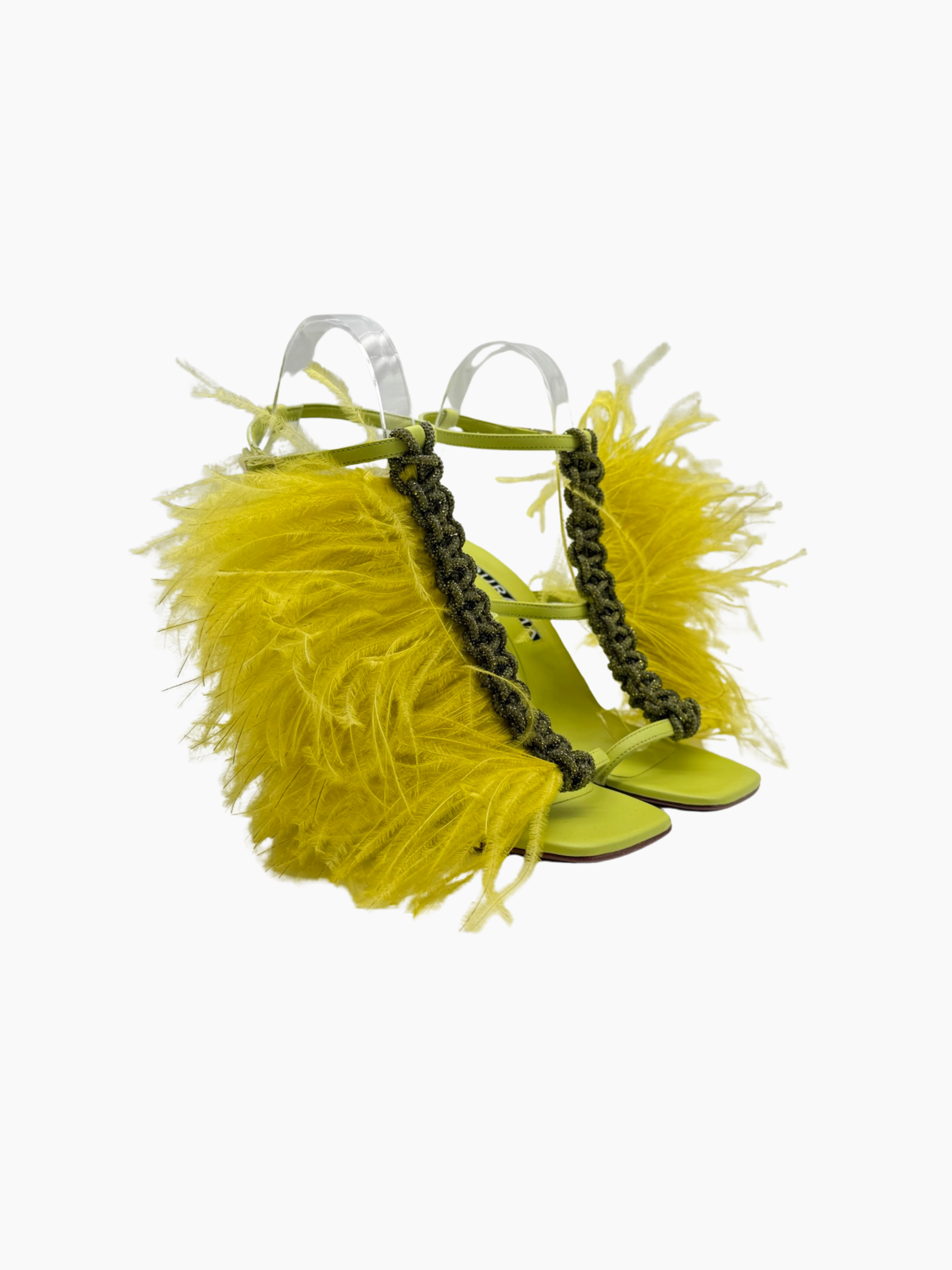 Sandali Les Plumes Giallo Lime