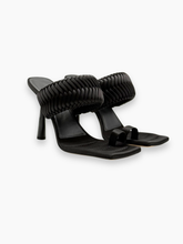 Black Sandals With Braided Band And High Heel -  | dBlank