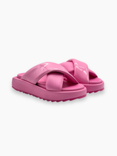 Pink Sandals With Crossed Straps -  | dBlank