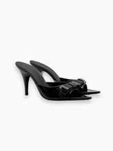 Honorine Black Patent Leather Sandal with Bow -  | dBlank