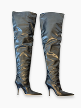 Stivali Alti Neri In Pelle Lucida Con Tacco -  | dBlank