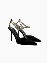 Mila Black Satin Pumps -  | dBlank