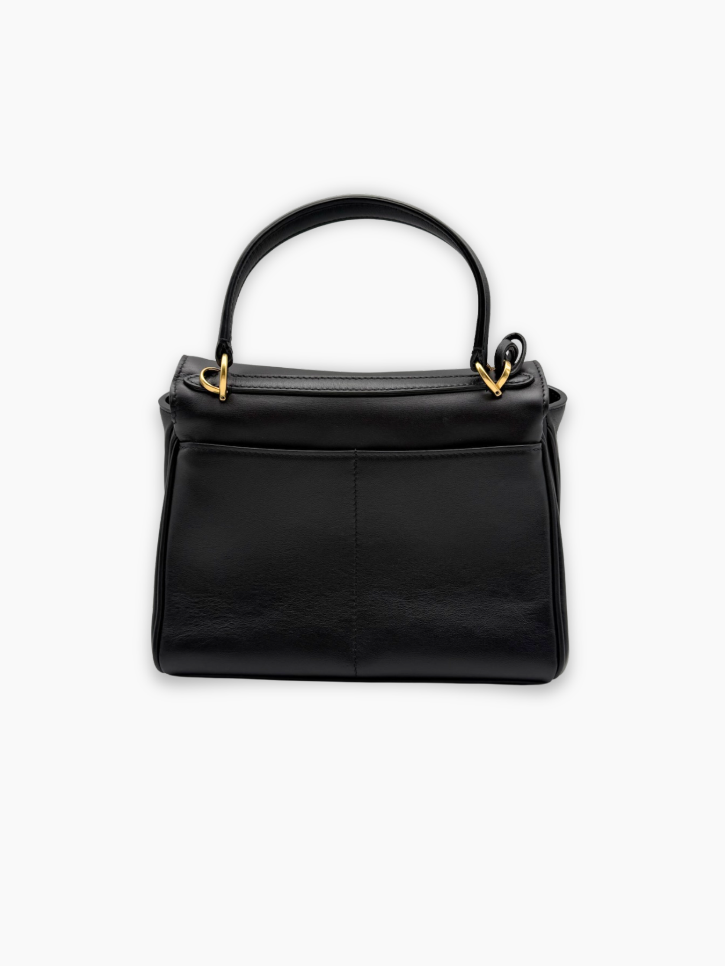 Borsa Rodeo In Pelle Nera Con Dettagli Dorati
