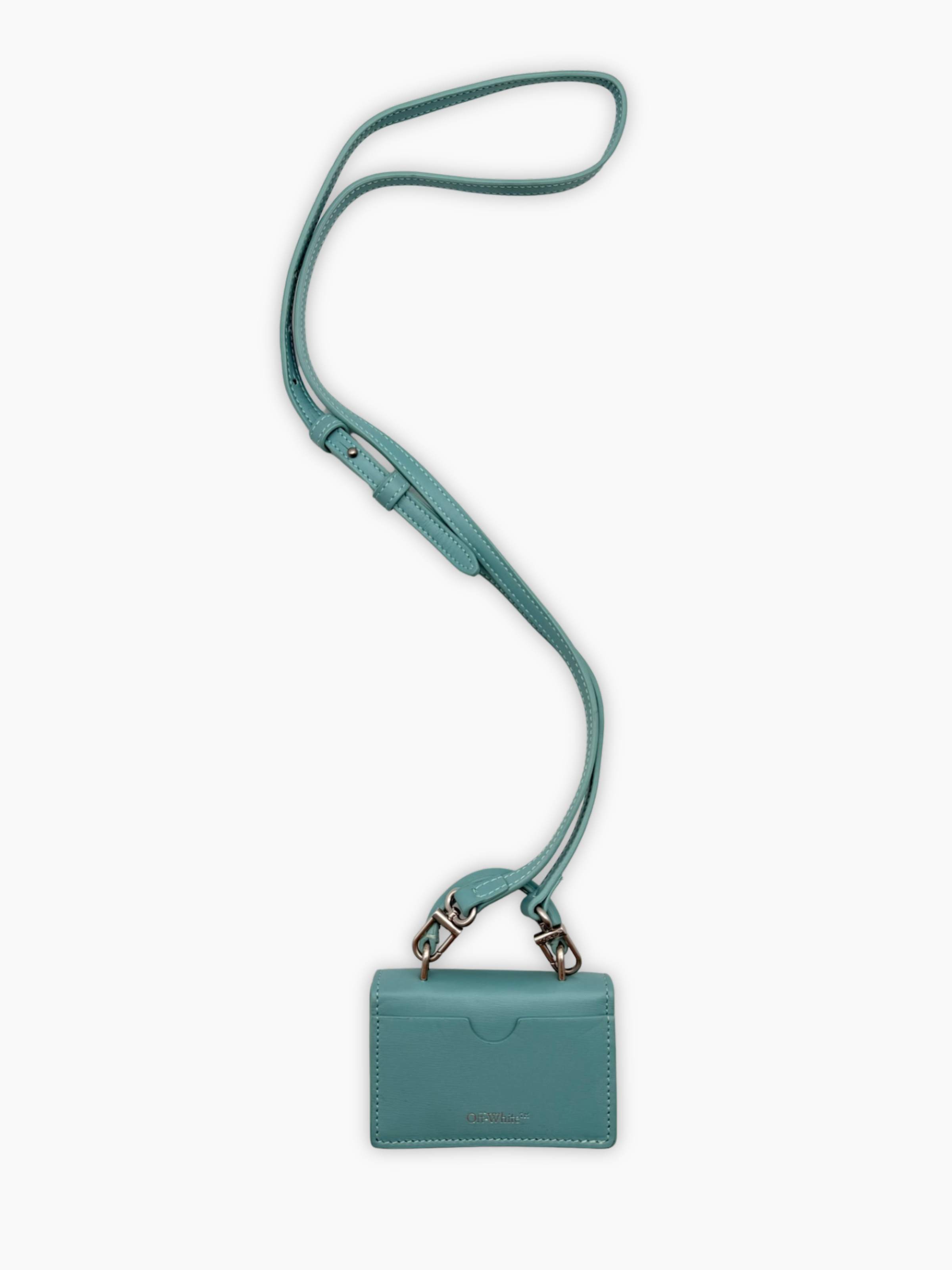 Micro Bag Azzurra Jitney Mini In Pelle