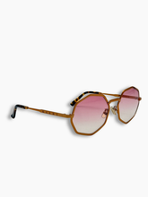 Occhiali Montatura Geometrica Dorata - Oro | dBlank