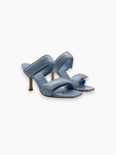 Blue Patent Leather Sandals With Heel -  | dBlank