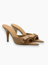 Honorine Beige Leather Stiletto Heel Sandal -  | dBlank