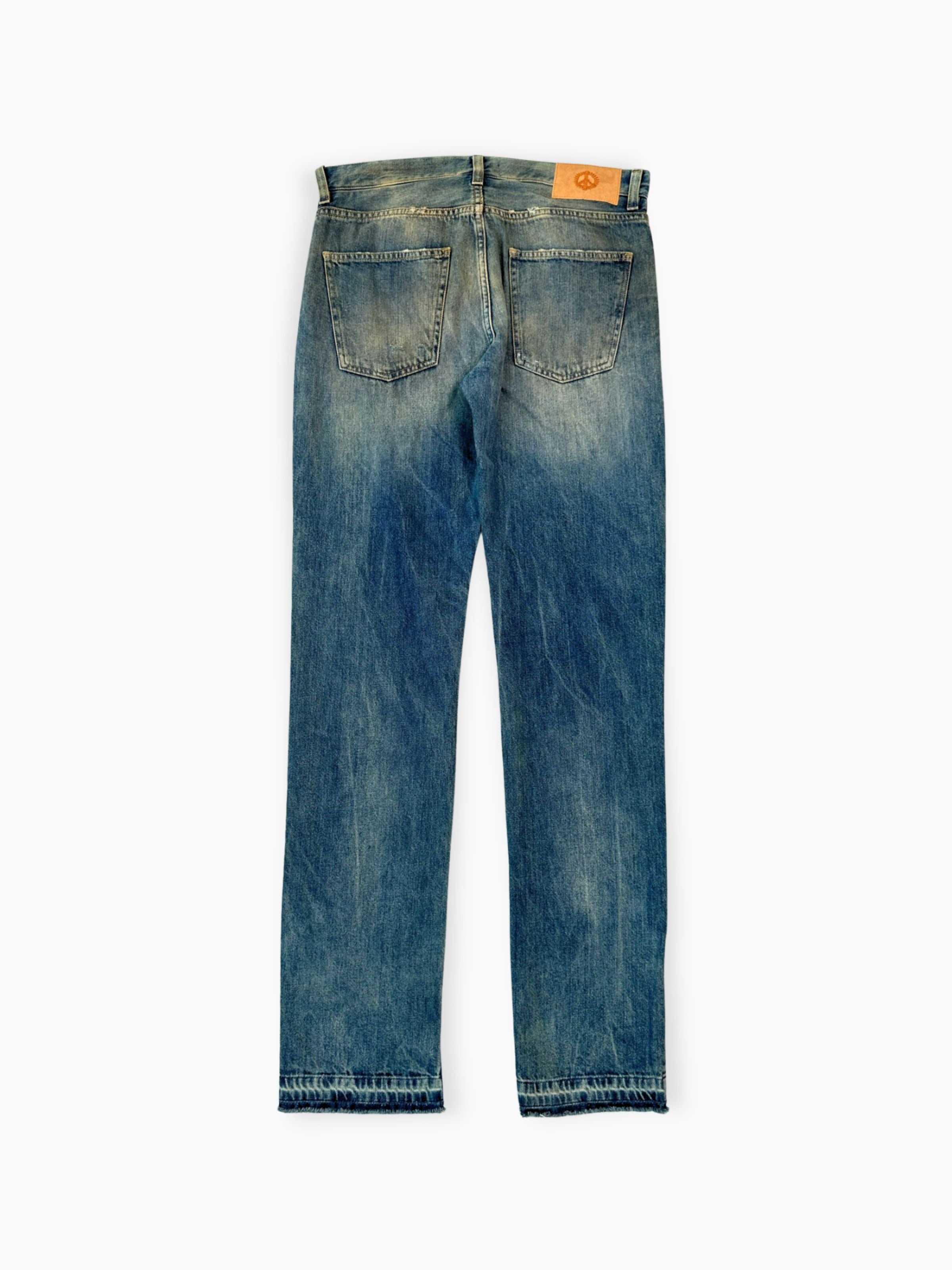 Jeans with a worn effect