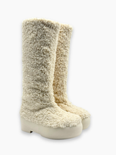Stivali Bianchi In Shearling Con Platform - Bianco | dBlank