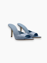 Blue Patent Leather Mules With Square Toe  -  | dBlank
