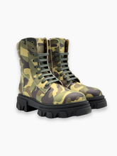 Stivaletti Camouflage Con Suola Chunky - Verde | dBlank