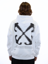 Felpa Bianca Arrow Skate Hoodie - Bianco | dBlank