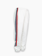 Pantaloni Bianchi Con Righe Rosse e Blu - Bianco | Qlhype